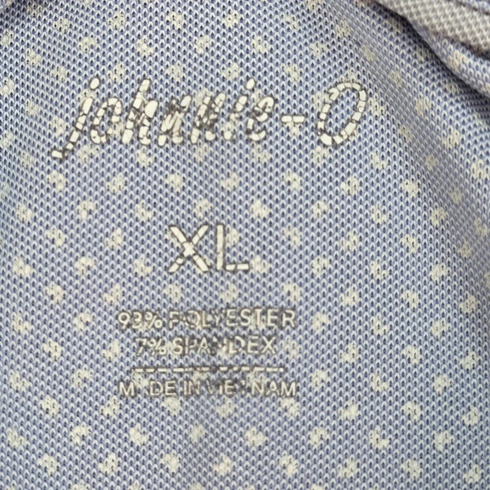 johnnie-O Polo Shirt Mens XL Performance Stretch Pique Short Sleeve Light Blue